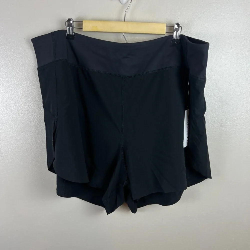 Athleta Run With it Short Size 3X Black Running Athletic Workout Gym Travel